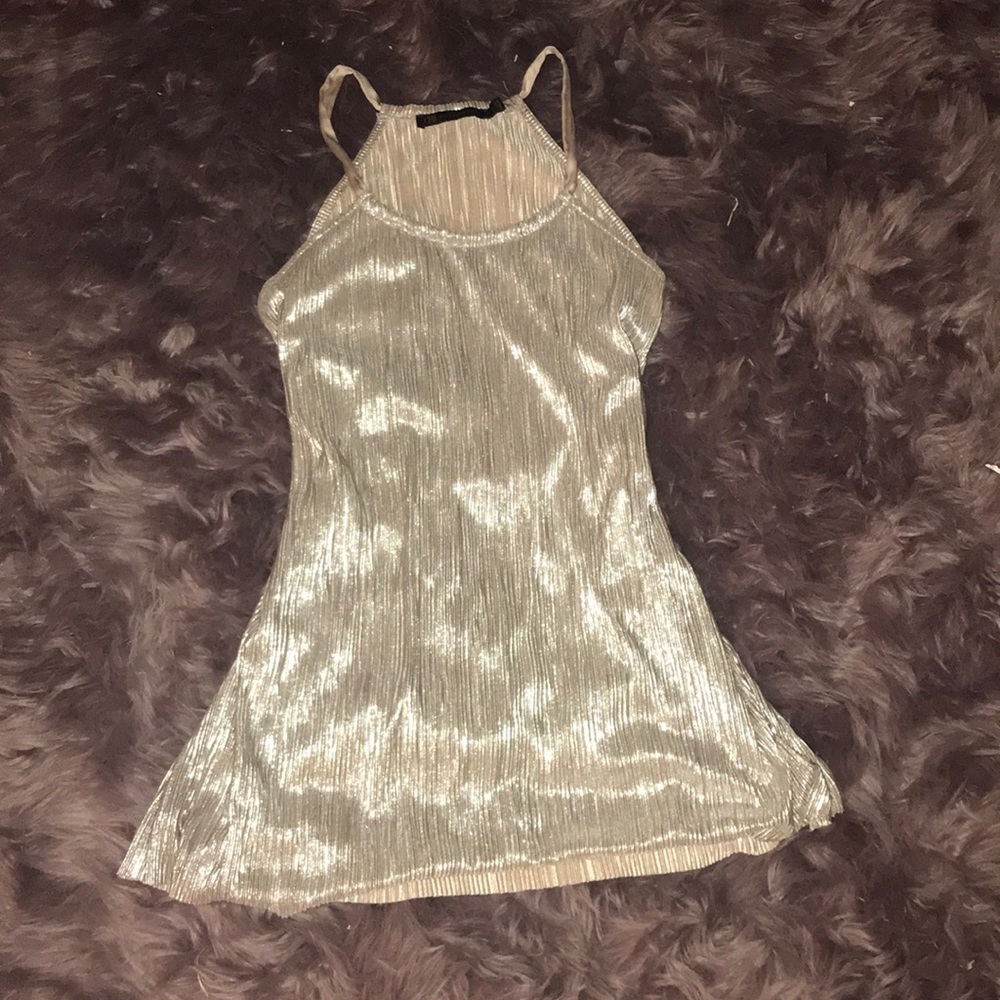 Shiny Shirt Dress